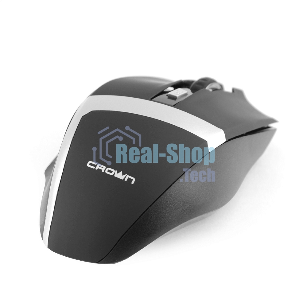 Мышь беспроводная Crown Gaming CMXG-801 черный, 1600 dpi, радиоканал, USB, кнопки - 7