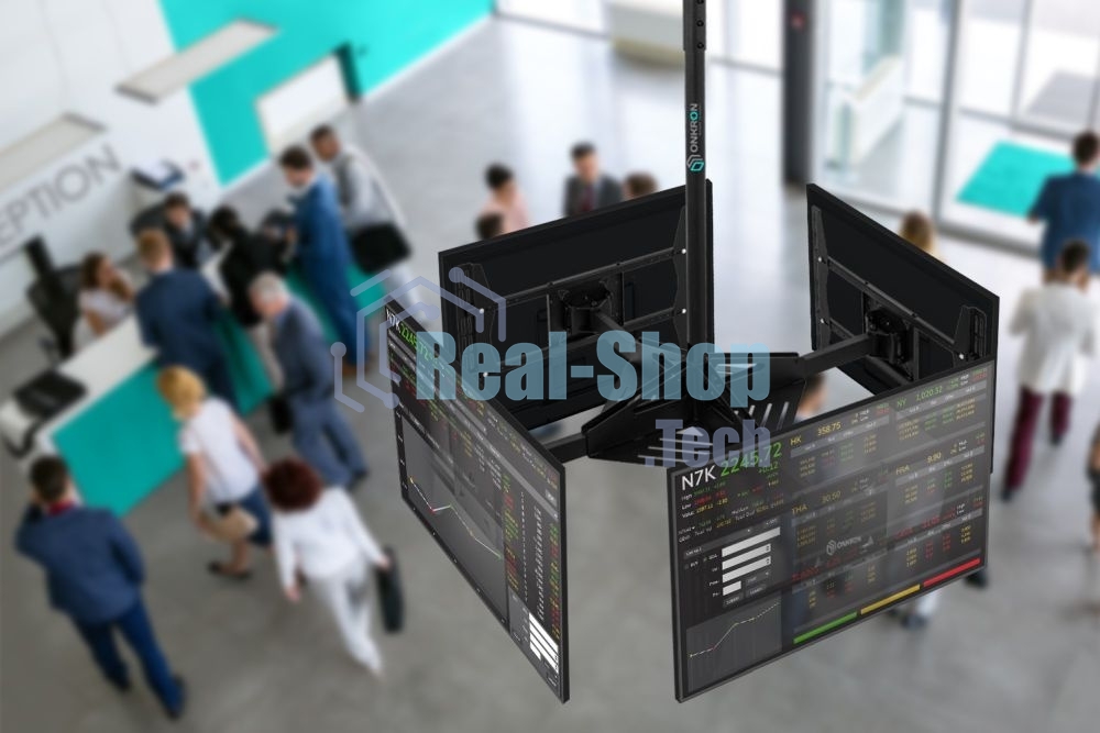 Потолочный кронштейн ONKRON CPRO2L-4 для 4 телевизоров 32”- 55
