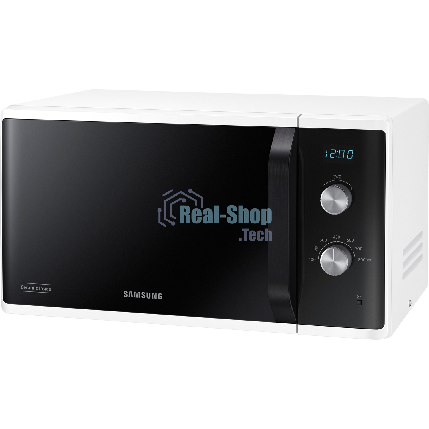 Микроволновая печь Samsung MS23K3614AW белый, 23 л, 800 Вт, переключатели - поворотный механизм