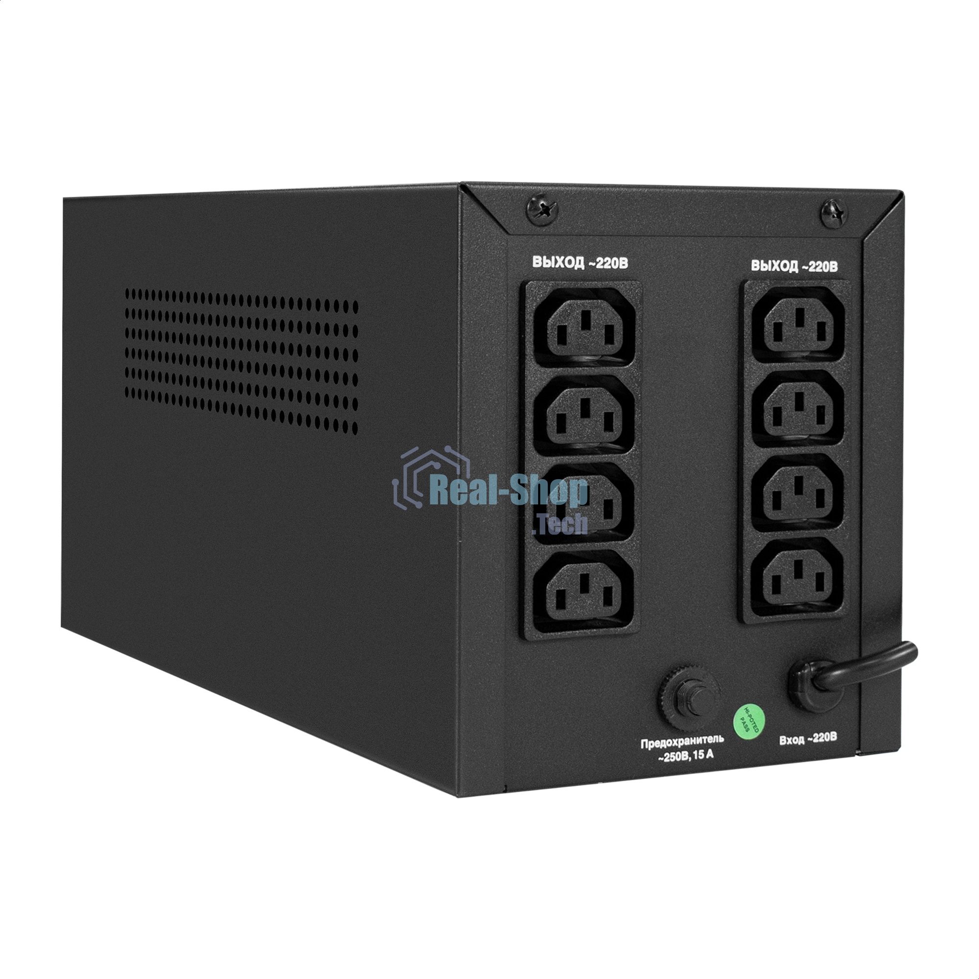 Источник бесперебойного питания ExeGate Power NB-2000.LED.AVR.8C13 (2000VA/1200W, LED, AVR, 8*C13, батарея 12V 9Ah - 2 шт., металлический корпус, Black)
