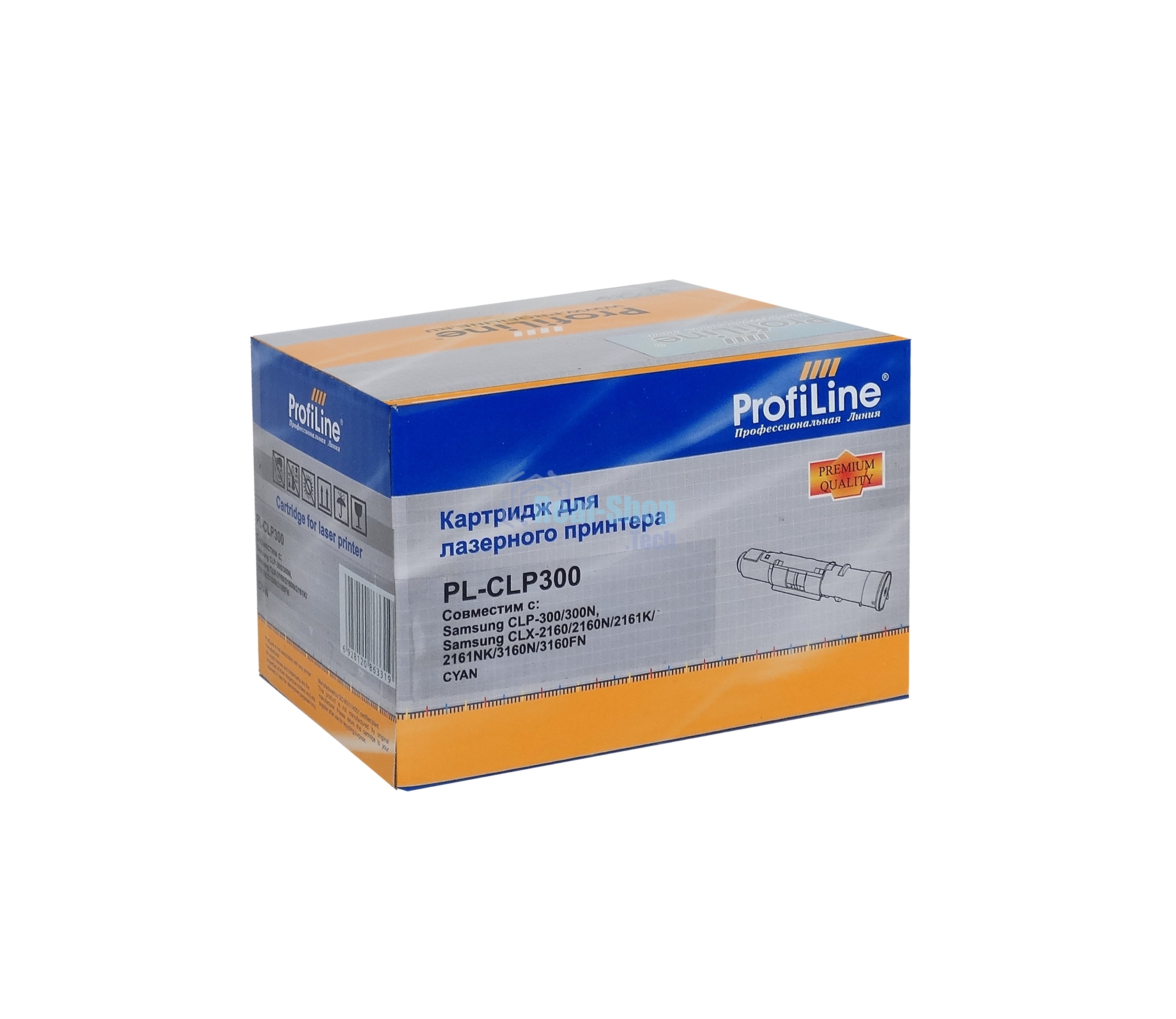 Картридж Тонер-туба ProfiLine PL-CLP 300Y для принтеров Samsung CLP-300/300N/CLX-2160/2160N/2161K/2161NK/3160N/3160FN желтый 1000 копий