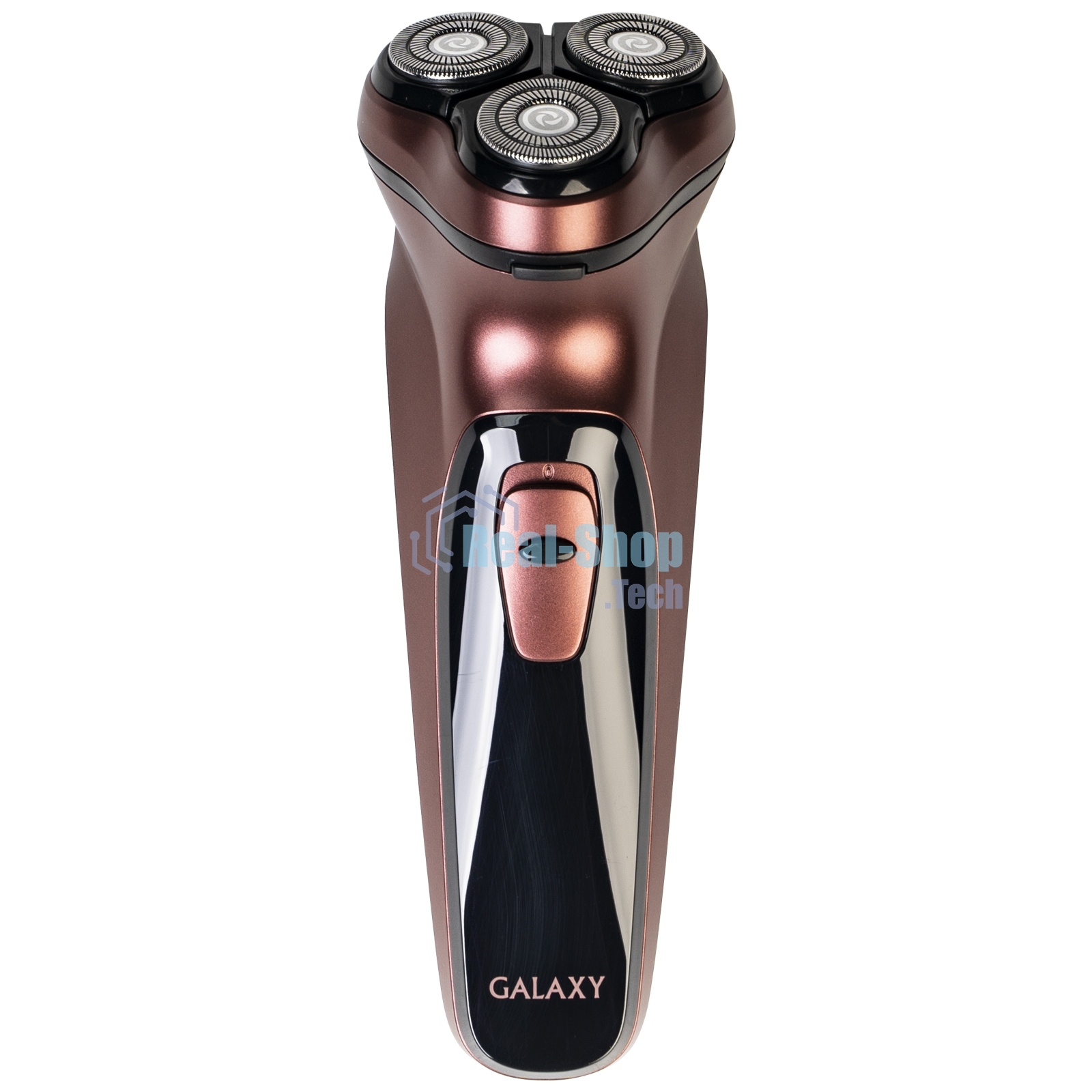 Электробритва Galaxy Line GL 4209, бронзовый, аккумуляторная, 5 Вт, Li-Ion аккумулятор емкостью 600 мА*ч, вр. непр. работы до 1,5 ч, ножи из нержавеющей стали, 3 независимые плавающие головки, возможность промывки бреющего блока, индикатор заряда и работы, встроенный триммер для подравнивания висков, USB зарядка
