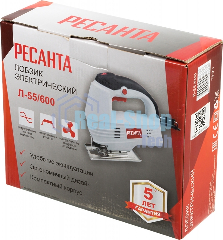 Лобзик электрический Ресанта Л-55/600 600Вт 3000ходов/мин от электросети