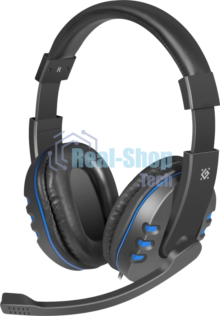 Гарнитура Defender Warhead G-160 чёрный/синий, проводная