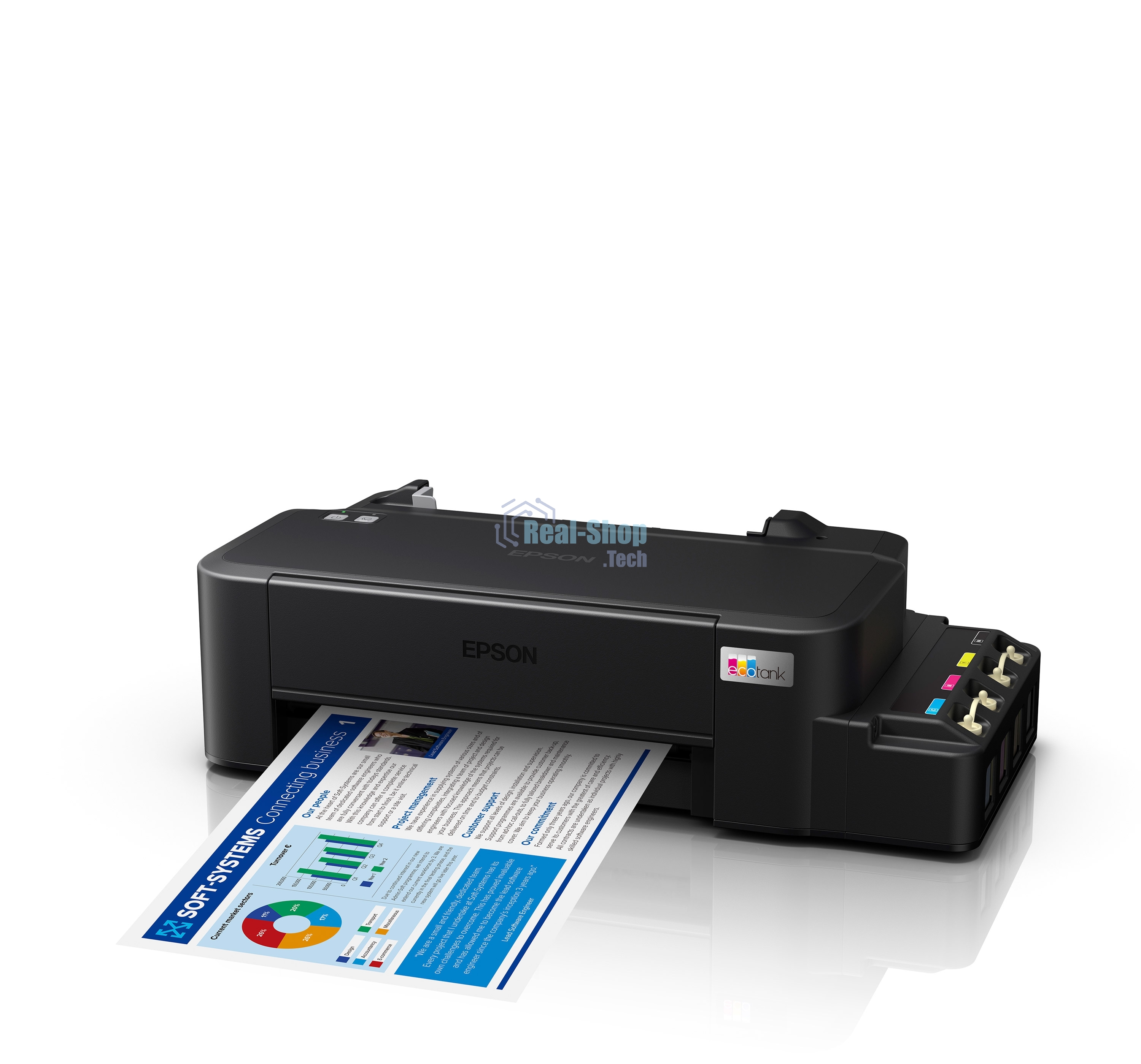 Принтер струйный Epson L121 (C11CD76414), A4, цветной, печ. до 9 стр/мин. (ч/б) до 4.8 стр/мин. (цвет), 720 x 720 dpi, USB