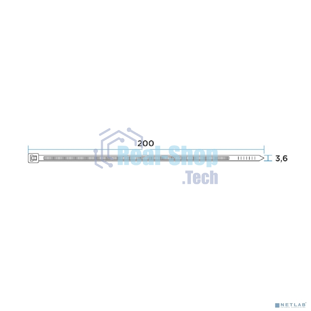 Хомут кабельный PROconnect 2.5х200 нейл. белый (уп. 100 шт)