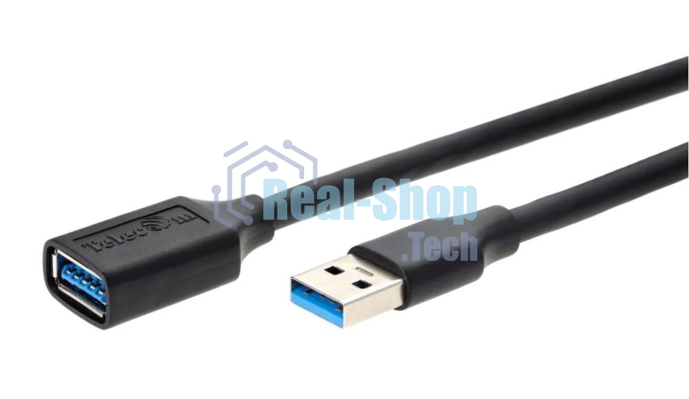 Кабель удлинительный USB3.0 Am-Af 1m Telecom черный (TUS708-1M)