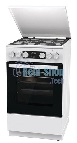 Плита комбинированная Gorenje GK5C42WF-B белый, конфорок 4 газовых, духовка 70 л, 50 см x 85 см x 59.4 см