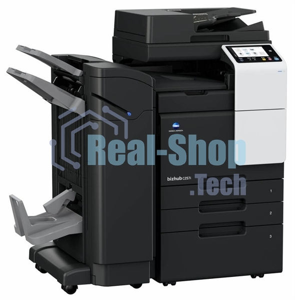 МФУ лазерное Konica Minolta Bizhub C257i (ACVD021), A3, цветной, печ. 25 стр/мин (A4) 12 стр/мин (A3), скан. до 55 стр/мин., 1800 x 600 dpi (печать) 600 x 600 dpi (скан.), USB, Ethernet, без картриджей и автопода - установка и запуск специалистом АСЦ