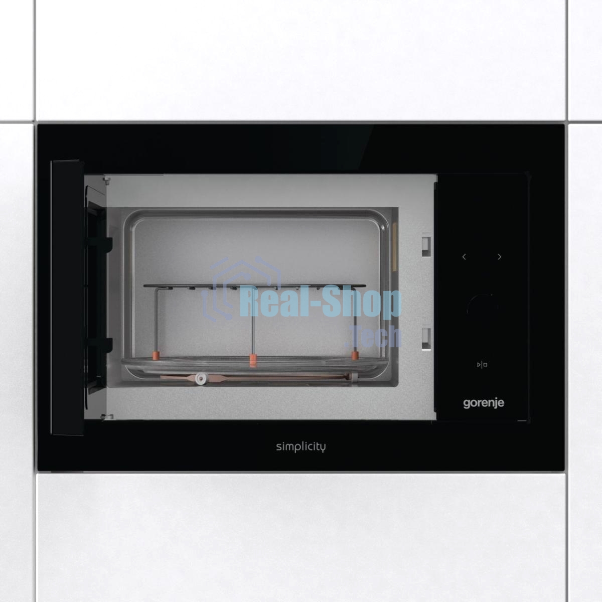 Встраиваемая микроволновая печь GORENJE BM235G1SYB черный, 23 л, 900 Вт, переключатели - сенсор, поворотный механизм