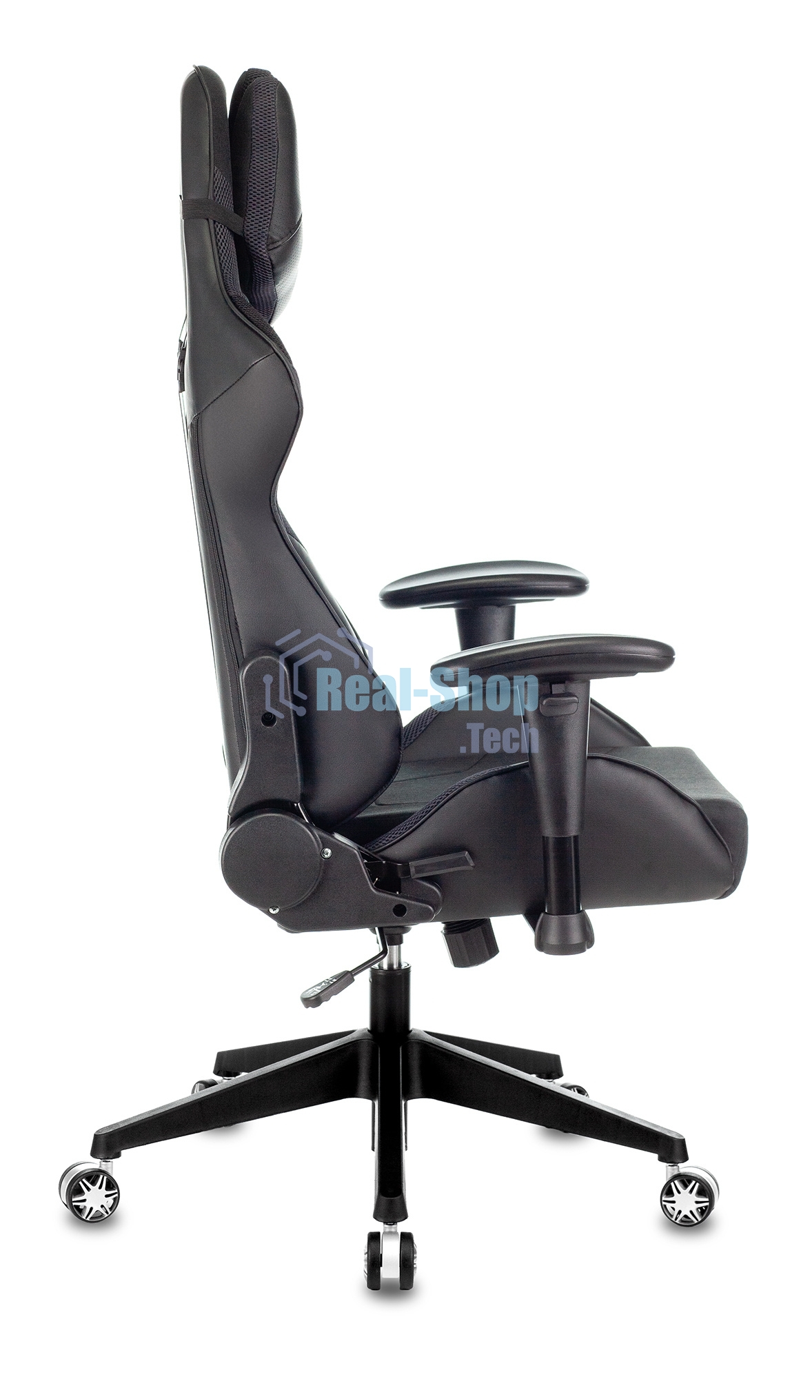 Кресло Бюрократ VIKING 4 AERO BLACK EDITION черный, экокожа, 120 кг, механизм качания