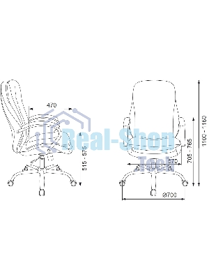 Кресло Бюрократ T-9950SL Fabric Light-20 черный, ткань