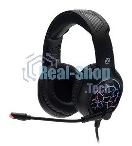 Гарнитура Oklick HS-L930G чёрный/синий, проводная, USB, подсветка