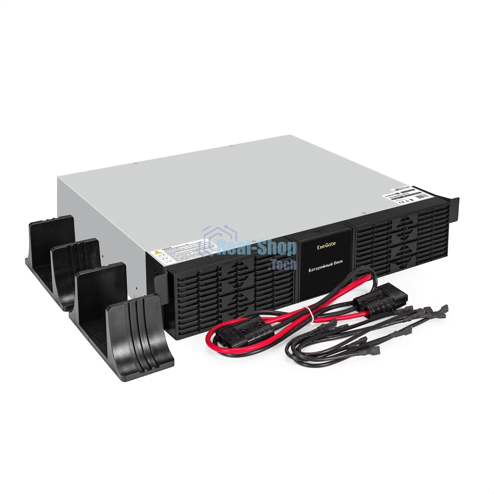 Батарейный блок ExeGate PowerExpert BX-2U.72V.6S7Ah для ULS-2000/ULS-3000 встроенные батареи 12V 7.2Ah - 6шт, Rackmount 2U/Tower, металлический корпус, черный