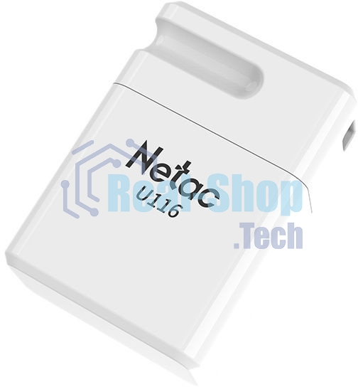 Флешка USB Netac U116 (NT03U116N-064G-20WH), 64Gb, USB 2.0, R/W 70/30, белый