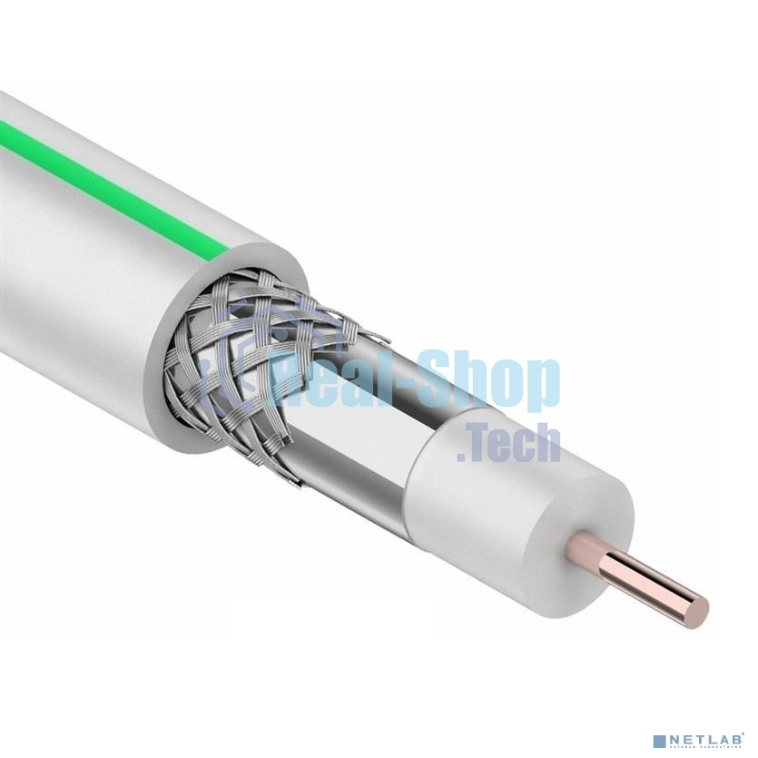 Кабель коаксиальный PROconnect SAT 703 B, CCS/Al/Al, 75%, 75 Ом, бухта 100 м, белый