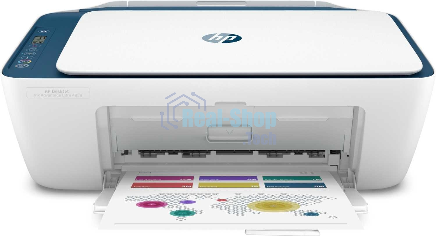 МФУ струйное HP DeskJet Ink Advantage Ultra 4828 (25R76A), A4, цветной, печ. до 7.5 стр/мин. (ч/б) до 5.5 стр/мин. (цвет), 1200x1200dpi, USB, Wi-Fi, Air Print, Mopria