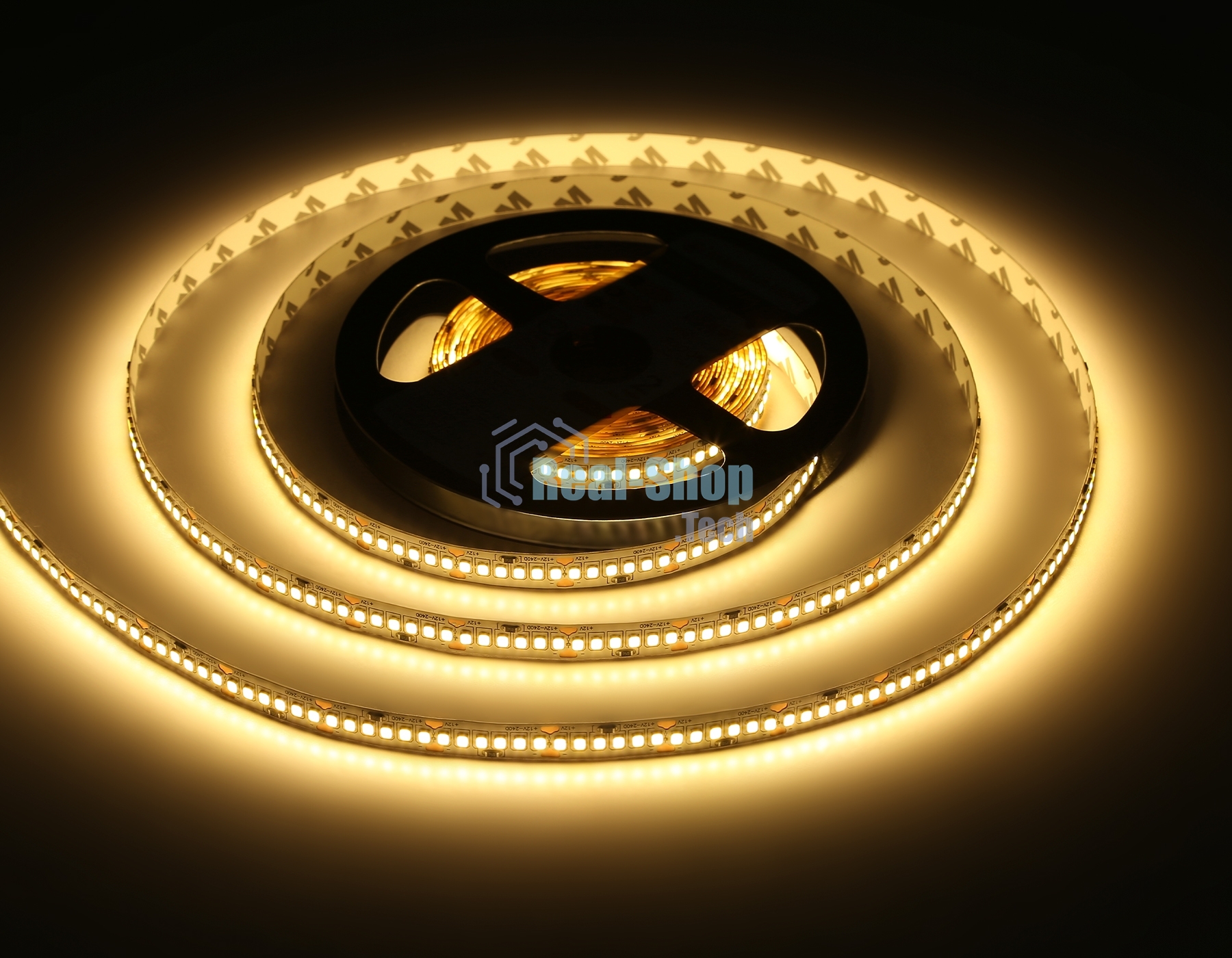 Светодиодная лента Ambrella light GS1501 2835 240Led/ 19.2W m/ 12V IP20 3000K/ 5000*10*1.2mm (2 конт.)