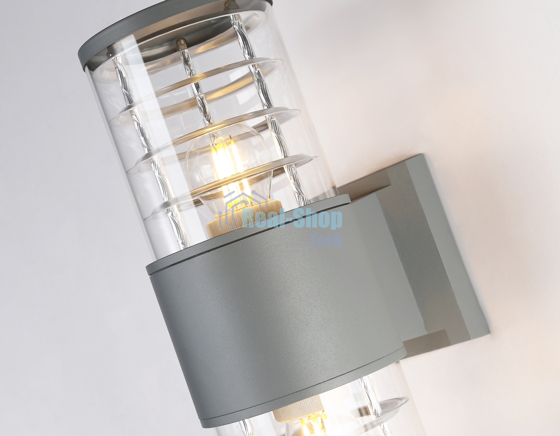 Светильник Ambrella light ST2523/2 GR/CL серый/прозрачный IP54 E27/2 max 40W 305*110*155
