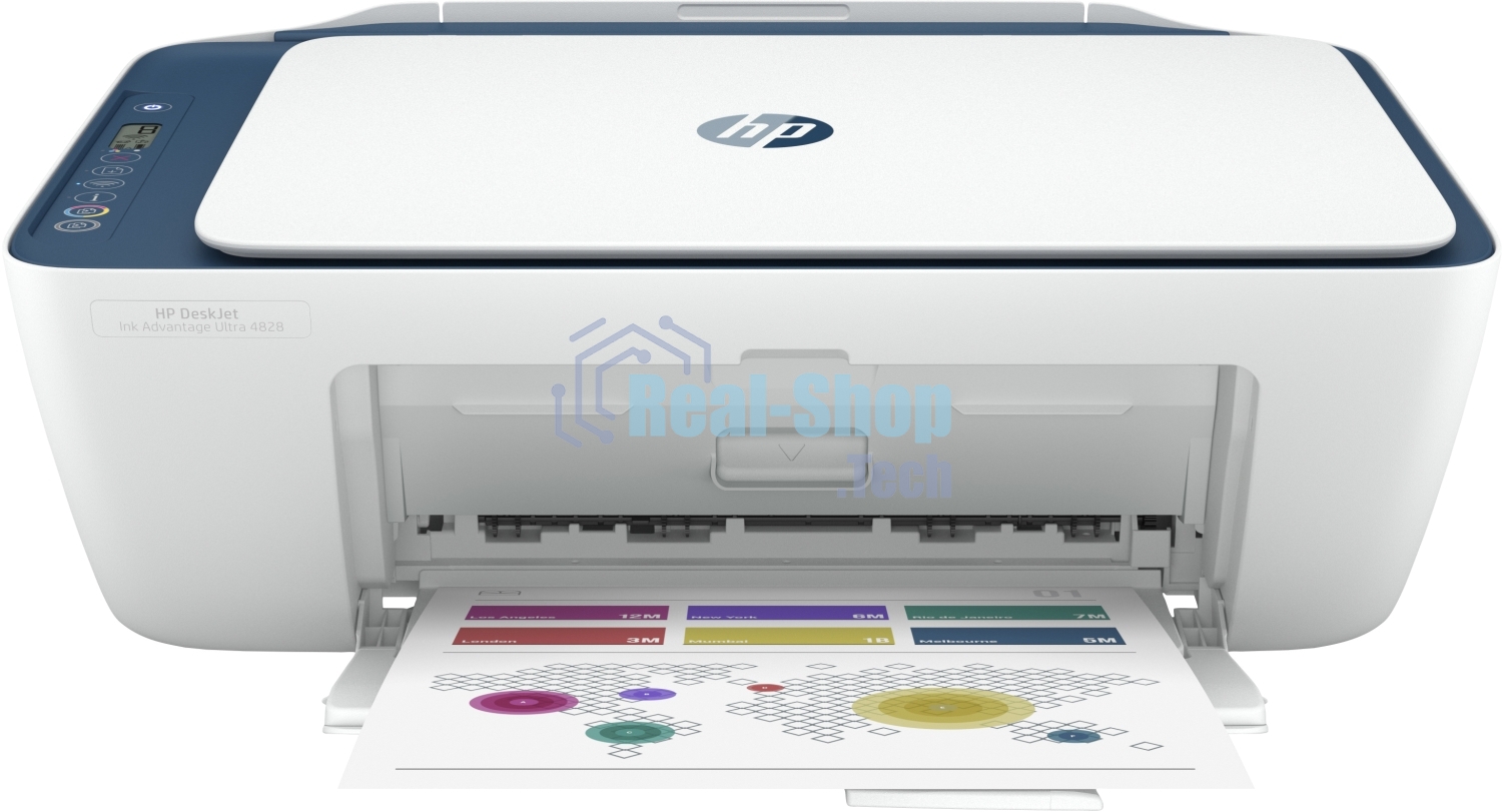 МФУ струйное HP DeskJet Ink Advantage Ultra 4828 (25R76A), A4, цветной, печ. до 7.5 стр/мин. (ч/б) до 5.5 стр/мин. (цвет), 1200x1200dpi, USB, Wi-Fi, Air Print, Mopria