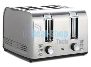 Тостер BQ T2001 чёрный/нержавеющая сталь, 1500 Вт, 4 слота
