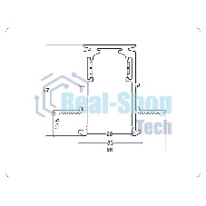 Шинопровод GL3338-9.5 WH белый IP20 48V 3000*60*46.8