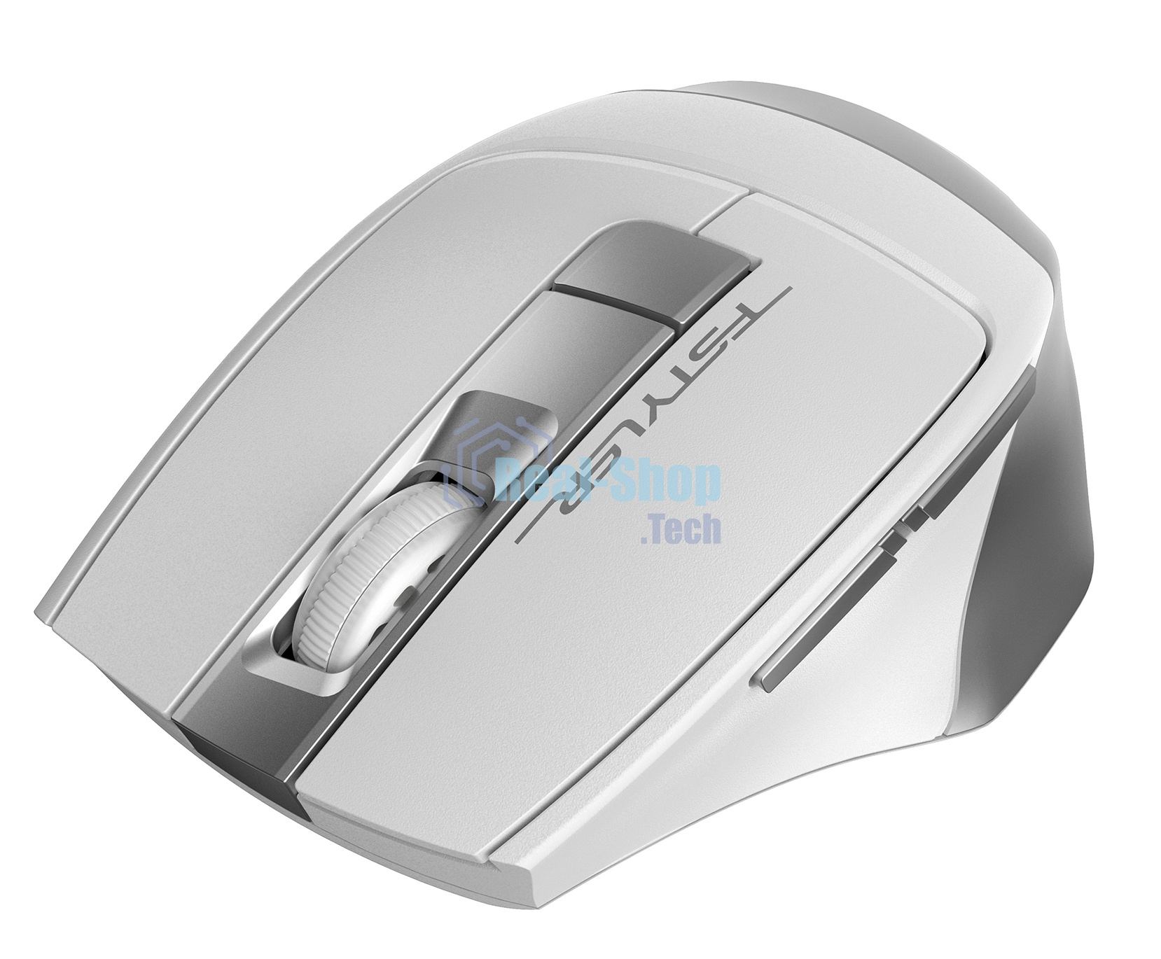 Мышь беспроводная A4Tech Fstyler FG35 серебристый/белый, 2000 dpi, радиоканал, USB, кнопки - 6