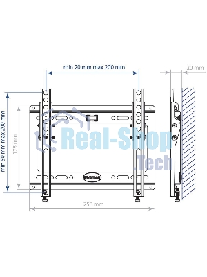 Кронштейн Kromax IDEAL-6 белый, для LED/LCD TV 15