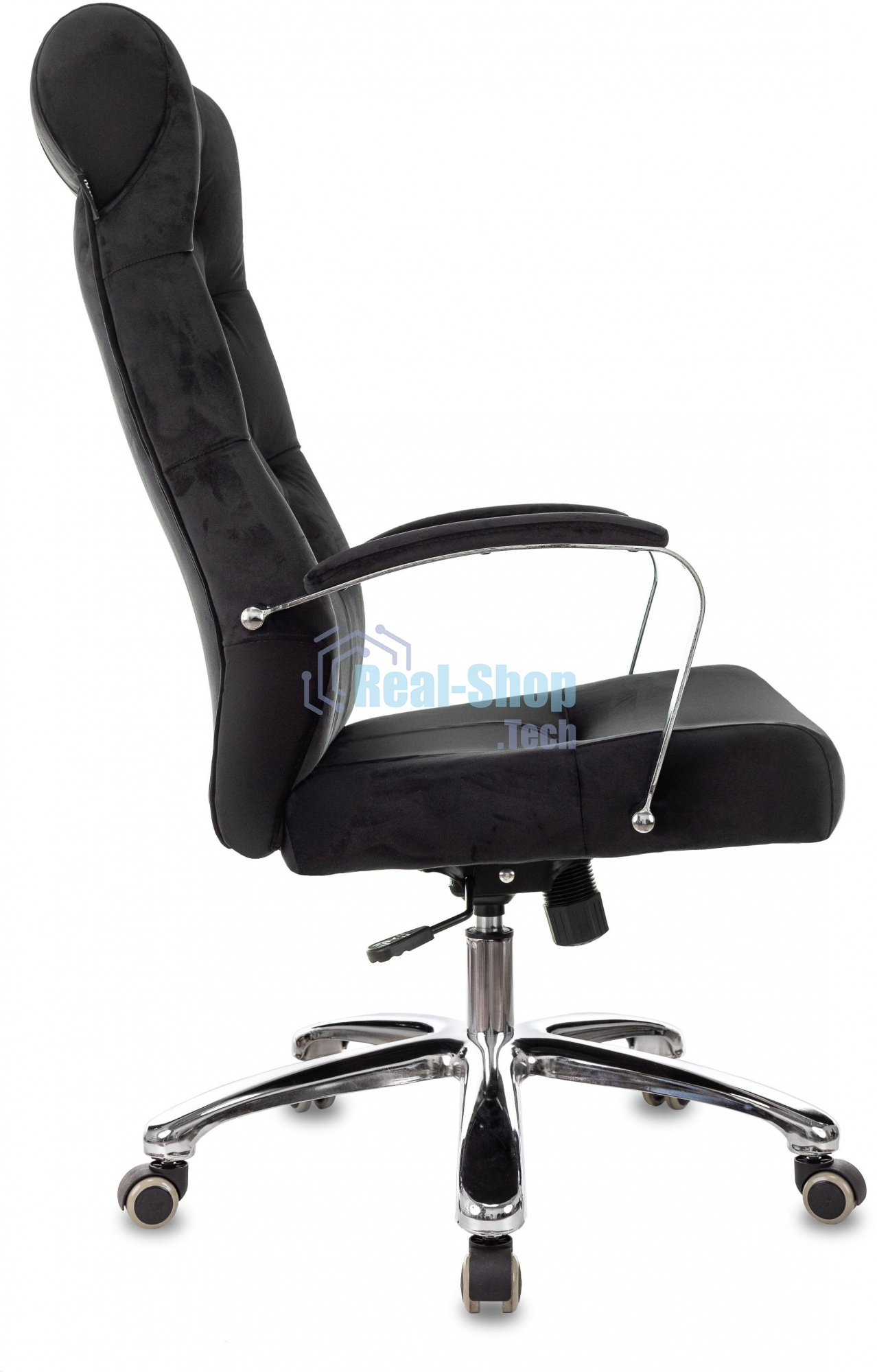 Кресло руководителя Бюрократ T-9928SL Fabric черный Italia Black, крестов. металл хром
