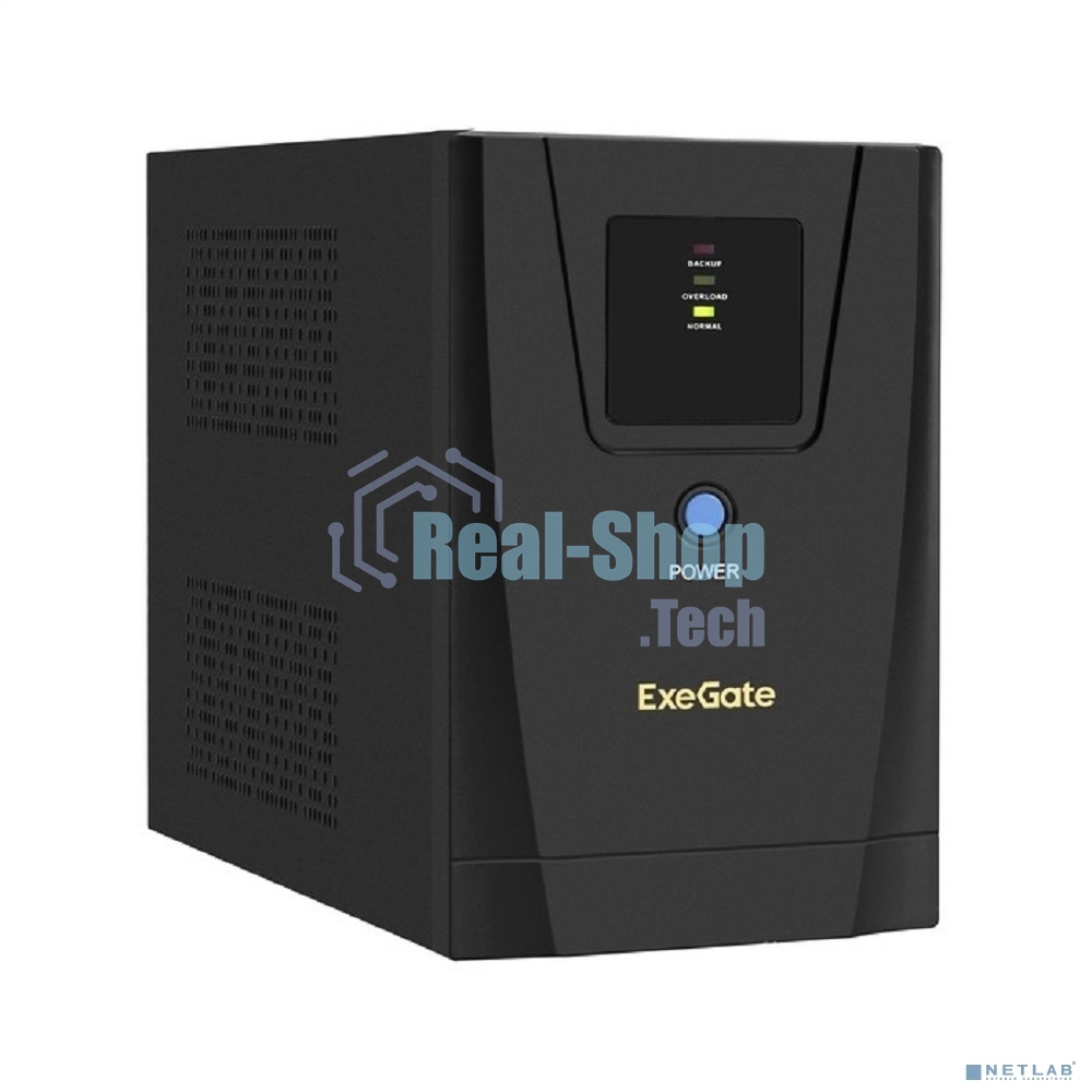 Источник бесперебойного питания ExeGate SpecialPro UNB-1200.LED.AVR.2SH.3C13 1200VA/750W, LED, AVR, 2*Schuko+3*C13, съемн.кабель, металлический корпус, черный
