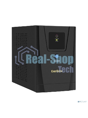 Источник бесперебойного питания ExeGate SpecialPro UNB-1200.LED.AVR.2SH.3C13 1200VA/750W, LED, AVR, 2*Schuko+3*C13, съемн.кабель, металлический корпус, черный