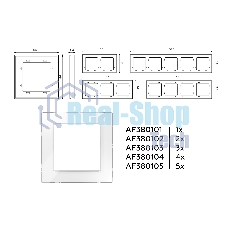 Рамка ALFA Platos (Белый Стекло закаленное натуральное) 2-ая AF380102