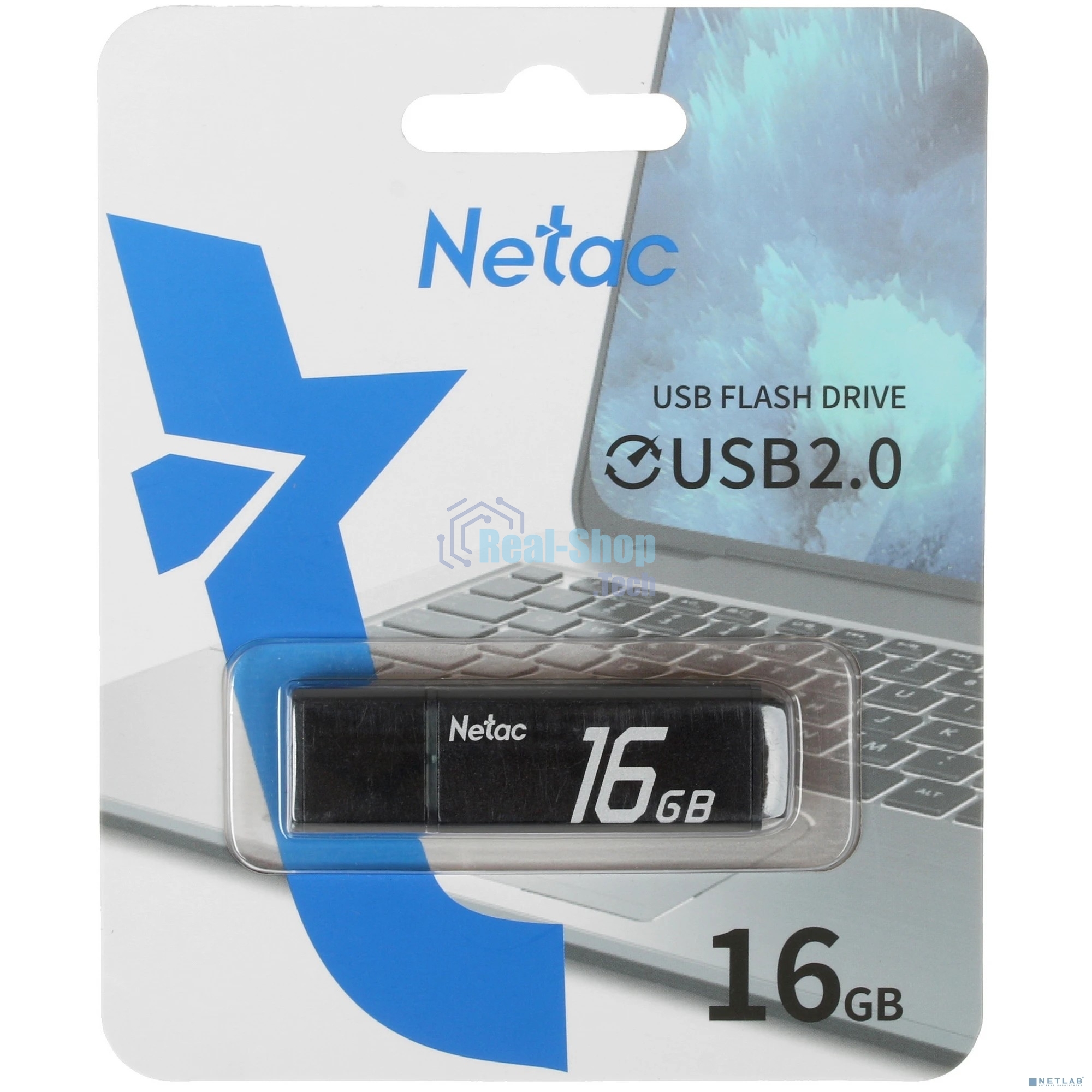 Флешка USB Netac U351 16Gb NT03U351N-016G-20BK, USB 2.0