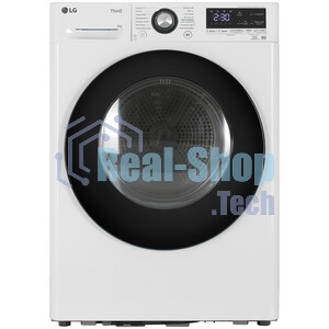 Сушильная машина LG DC90V3V6W белый, 9 кг, сушка - тепловой насос, программ - 14, 60 x 85 x 66 см