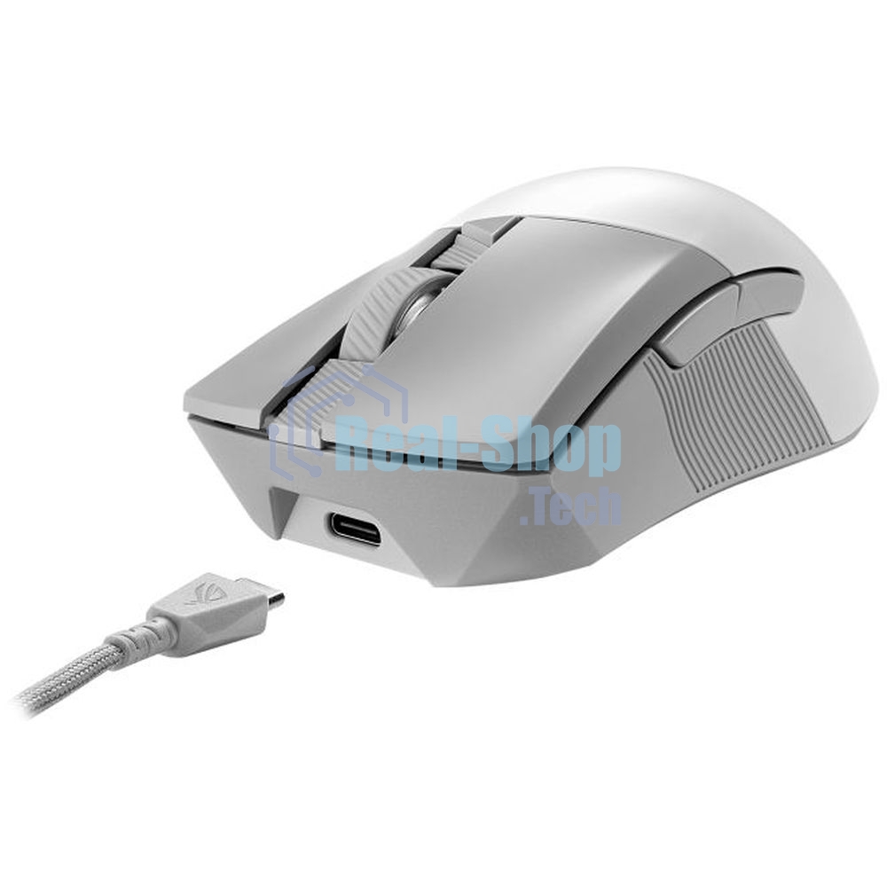 Мышь беспроводная/проводная ASUS P711 ROG Gladius III белый, 36000 dpi, радиоканал, Bluetooth, USB, кнопки - 6