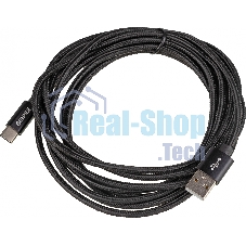 Кабель USB (m)-USB Type-C (m) 3м черный