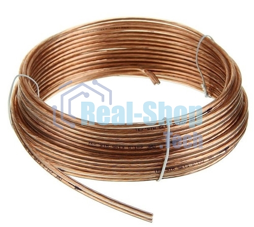 Акустический кабель Cablexpert CC-TC2x1,0-15M, прозрачный, 15 м, бухта