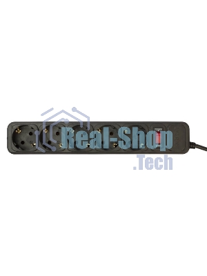 Сетевой фильтр PC Pet AP01006-5-BK 5 м, 5 розеток, черный