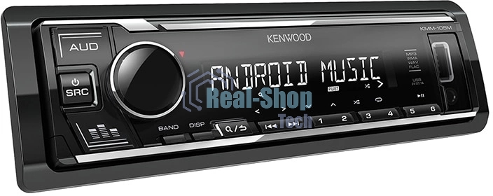 Автомагнитола Kenwood KMM-105M, 1 DIN, USB Type-A, AUX, съёмная панель