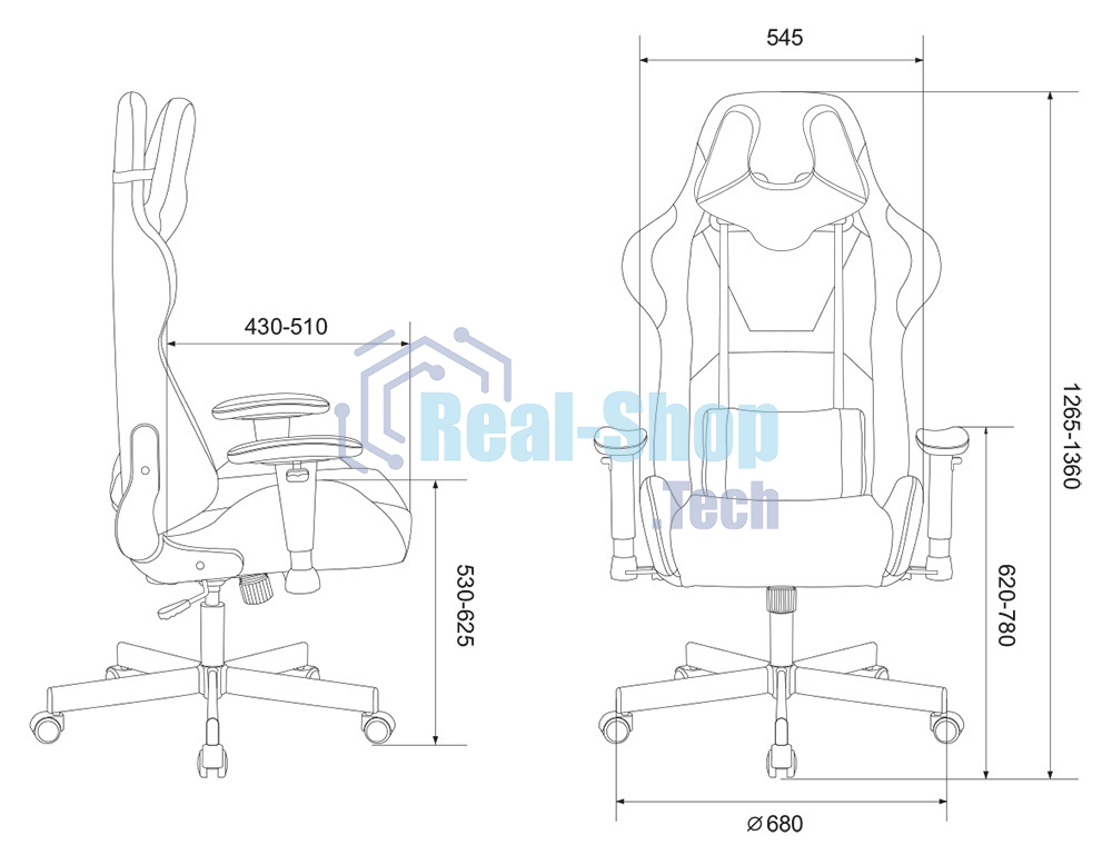 Кресло Бюрократ VIKING KNIGHT LT28 FABRIC серо-голубой, ткань, 120 кг, механизм качания