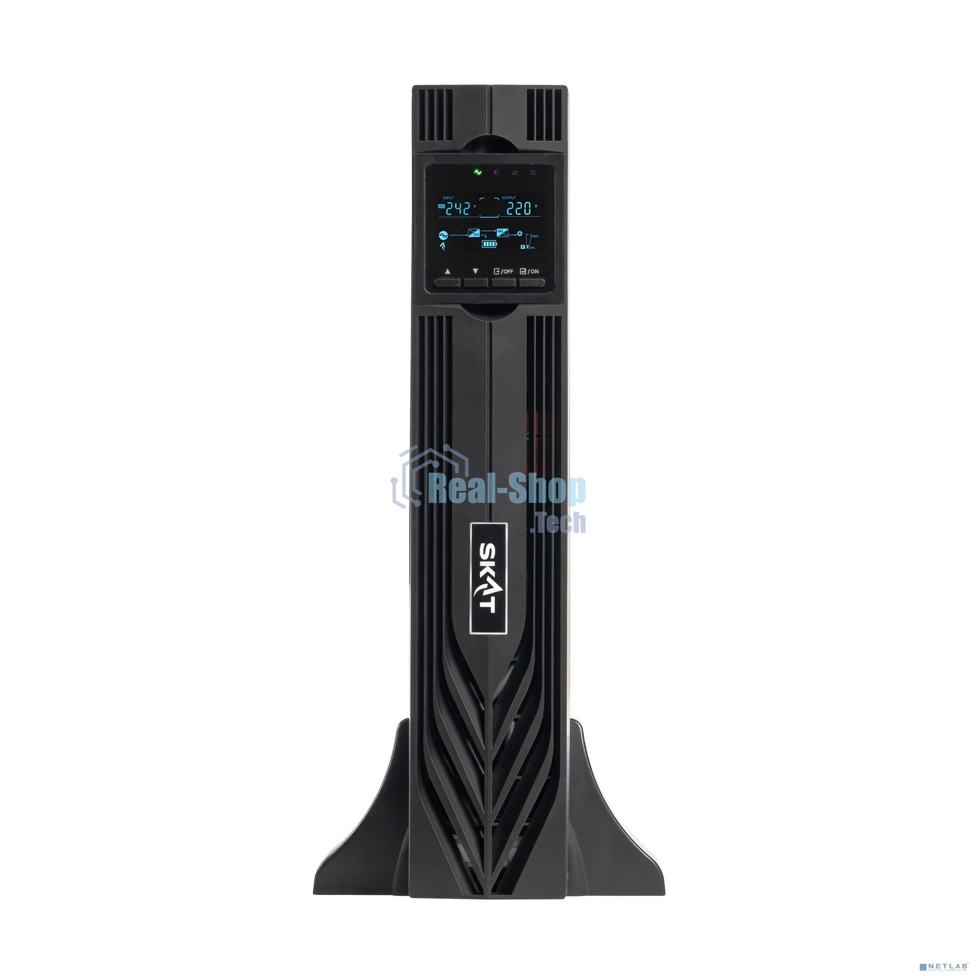 Источник бесперебойного питания Бастион SKAT-UPS 3000-RACK-ON P3, 3000 Вт, On-Line, синус, внешн. АКБ 72В, 2хSchuko+1xC19 (8774)