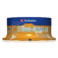 Диск DVD-R Verbatim 4.7Gb 16x Cake Box (25шт) (43522)
