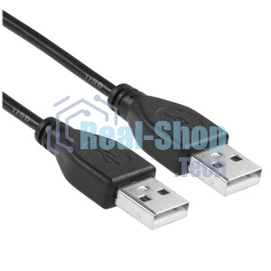 Кабель USB2.0 Cablexpert CC-USB2-AMAM-0.6M, AM/AM, экран, 28/26AWG, медь, Pro, 0.6м, черный, пакет