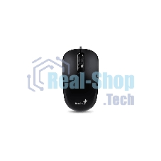 Мышь проводная Genius DX-110 черный, 1000 dpi, USB, кнопки - 3