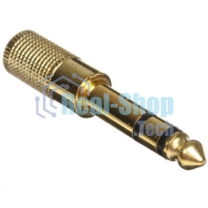 Аудио переходник Cablexpert A-63M-35F, Jack6.3(M) на Jack3.5(F) стерео, золотой, пакет