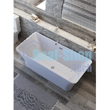 Ванна отдельностоящая акриловая BAU Pure 1700x750 белая, в комплекте со сливом-переливом