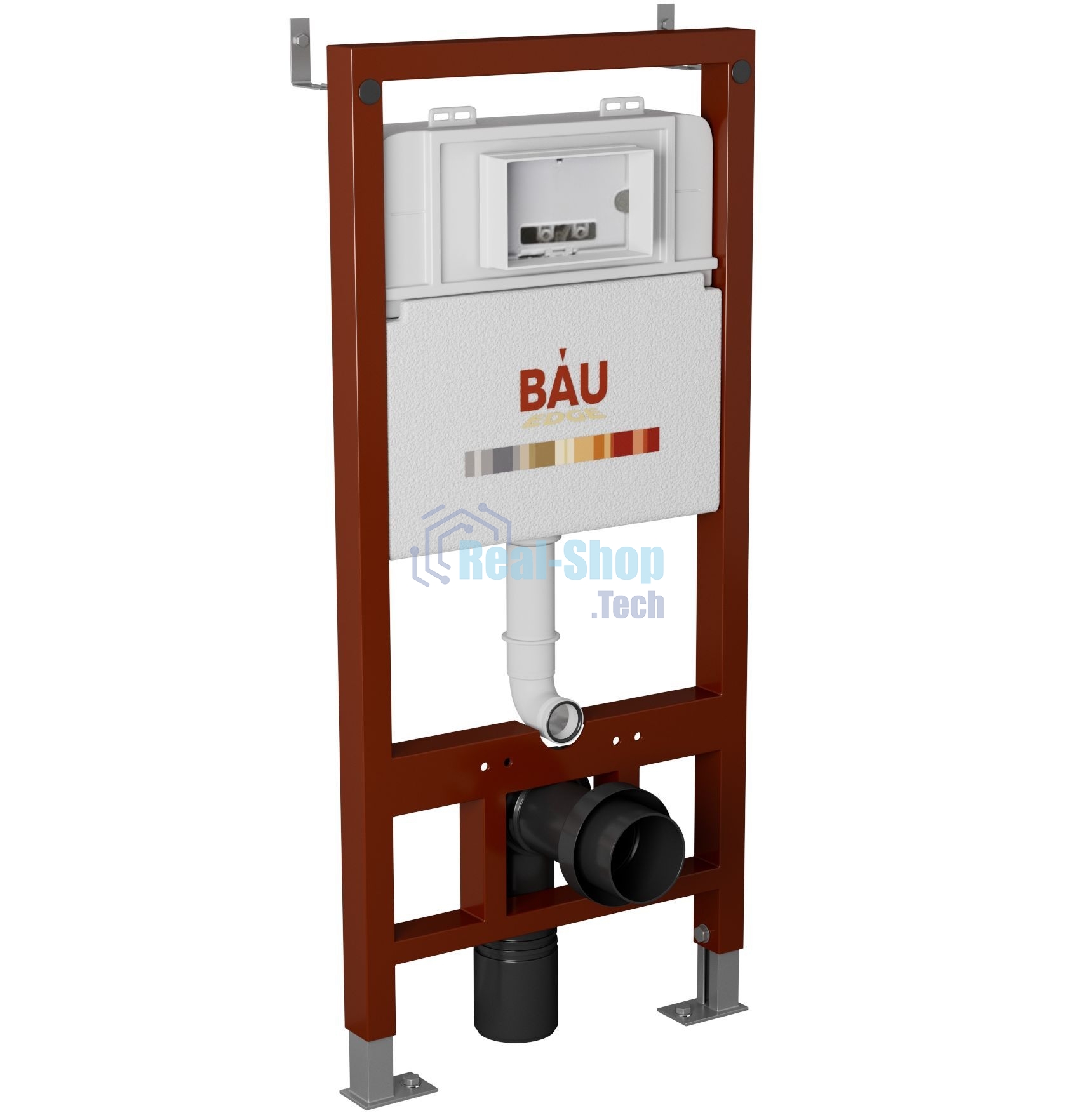 Комплект BAU 6 в 1: инсталляция BAU PRO, унитаз подвесной безободковый торнадо обратного потока Bau Dream 52х36 Hurricane-2, сиденье дюропласт микролифт, кнопка смыва BAU Soul, белая