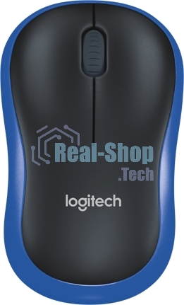 Мышь беспроводная Logitech M185 синий, 1000 dpi, радиоканал, USB, кнопки - 3