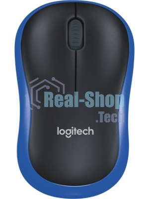 Мышь беспроводная Logitech M185 синий, 1000 dpi, радиоканал, USB, кнопки - 3