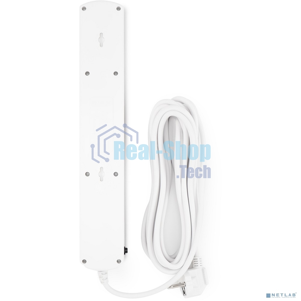 Сетевой фильтр Ippon BK-6-EU-5-10-W 5 м, 6 розеток, белый, коробка